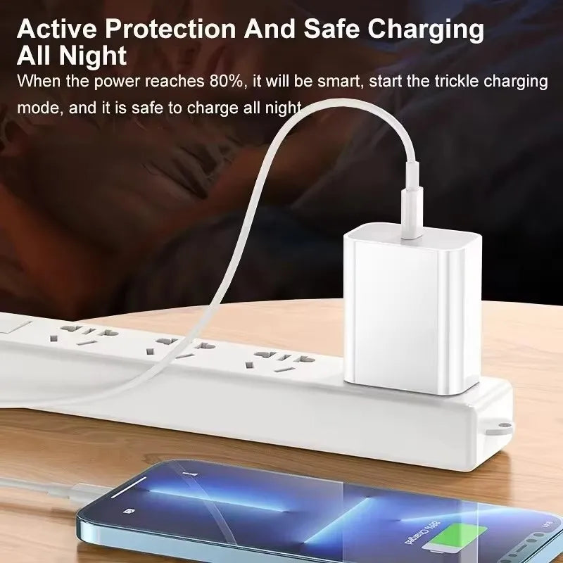 Cargador Rápido 35W Dual USB-C para iPhone – Carga Ultra Rápida (1m / 1.5m / 2m)