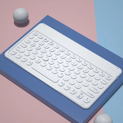 Teclado Bluetooth Español e Inglés 10 Pulgadas Recargable para iPad, Tablet y Laptop