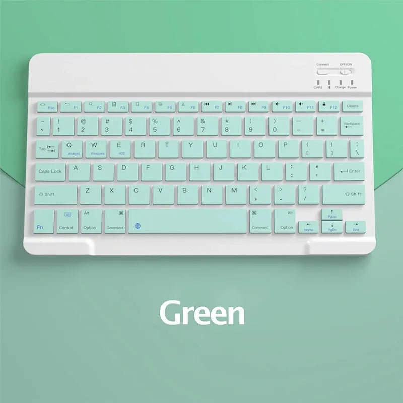 Teclado Bluetooth Español e Inglés 10 Pulgadas Recargable para iPad, Tablet y Laptop