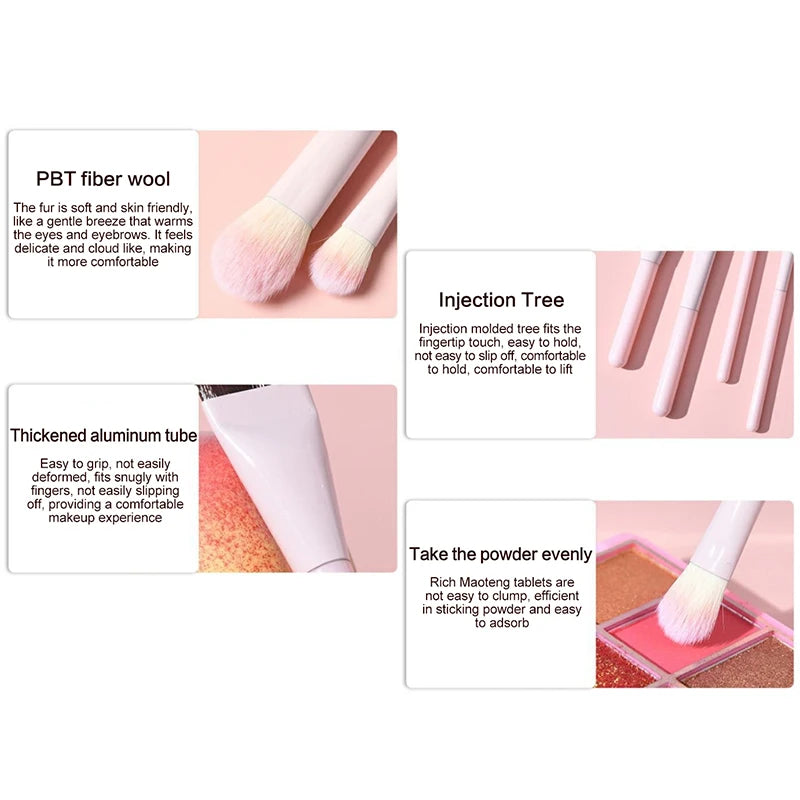 1/8Pcs Makeup Brushes Set Eye Shadow Foundation Cosmetic Brush Eyeshadow Blush Beauty Soft Hair Make Up Tools With/Without Bag
