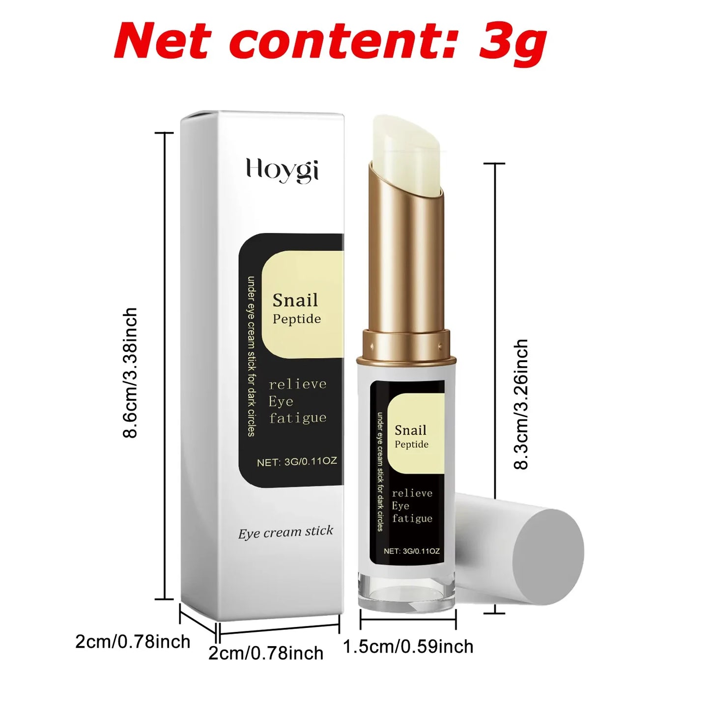 Crema para Ojos en Barra con Baba de Caracol y Colágeno – Reafirma, Hidrata y Atenúa Líneas de Expresión