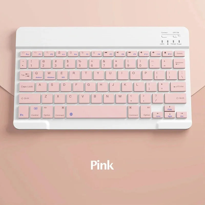 Teclado Bluetooth Español e Inglés 10 Pulgadas Recargable para iPad, Tablet y Laptop