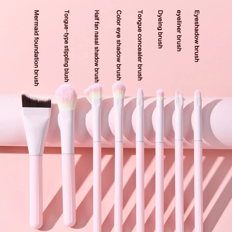 1/8Pcs Makeup Brushes Set Eye Shadow Foundation Cosmetic Brush Eyeshadow Blush Beauty Soft Hair Make Up Tools With/Without Bag
