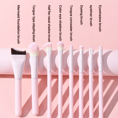 1/8Pcs Makeup Brushes Set Eye Shadow Foundation Cosmetic Brush Eyeshadow Blush Beauty Soft Hair Make Up Tools With/Without Bag