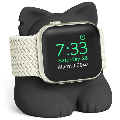 Base de Carga para Apple Watch Diseño Gatito Compatible Series 1 al 9 y Ultra