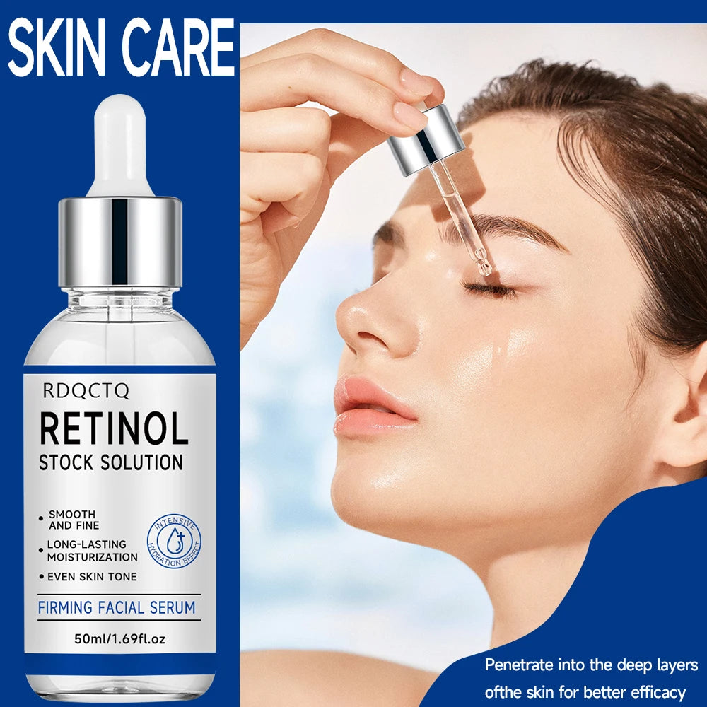 Retinol Serum + Intensive Moisturizing Cream + Neck Care Stick 3-Piece Set - Long-Lasting Hydration for Soft, Silky & Deeply Nou