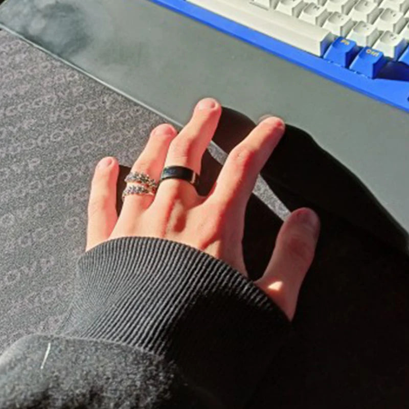 Anillo Inteligente de Acero Inoxidable – Sensor de Temperatura y Cambio de Color