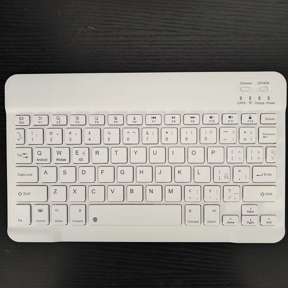 Teclado Bluetooth Español e Inglés 10 Pulgadas Recargable para iPad, Tablet y Laptop