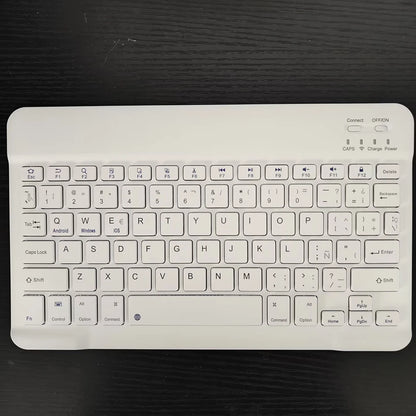 Teclado Bluetooth Español e Inglés 10 Pulgadas Recargable para iPad, Tablet y Laptop