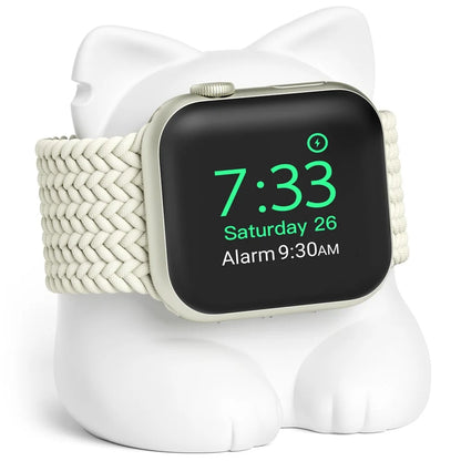 Base de Carga para Apple Watch Diseño Gatito Compatible Series 1 al 9 y Ultra