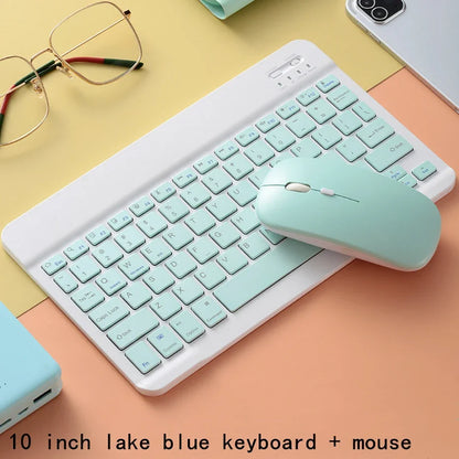 Teclado Bluetooth Español e Inglés 10 Pulgadas Recargable para iPad, Tablet y Laptop