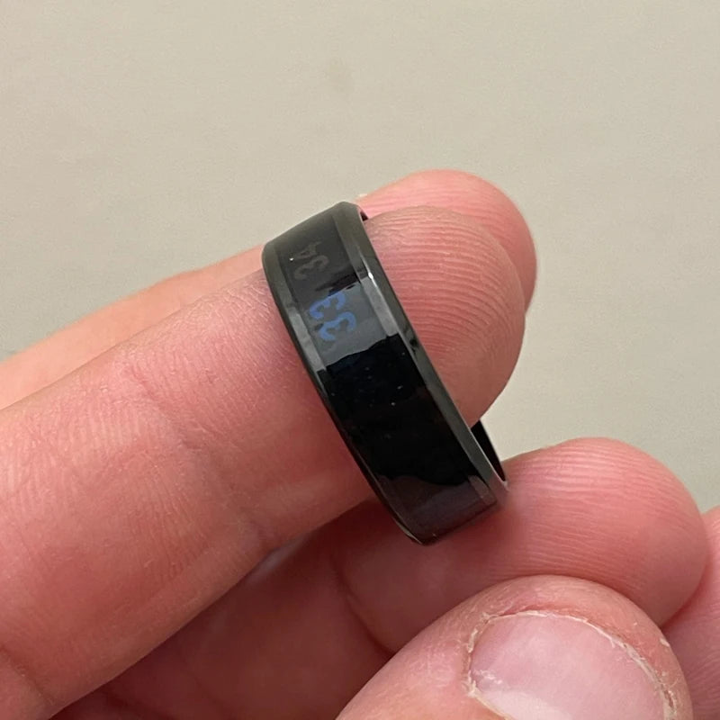Anillo Inteligente de Acero Inoxidable – Sensor de Temperatura y Cambio de Color