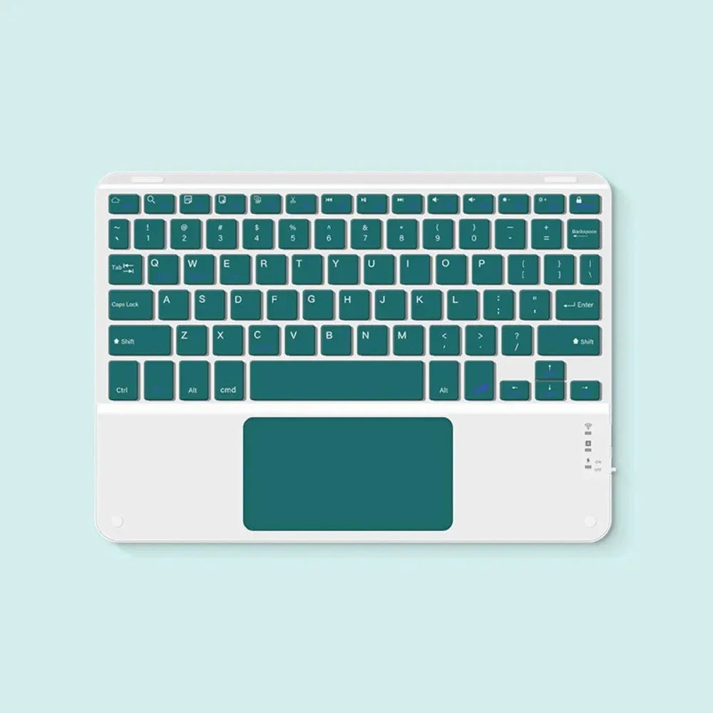 Teclado Bluetooth Español e Inglés 10 Pulgadas Recargable para iPad, Tablet y Laptop
