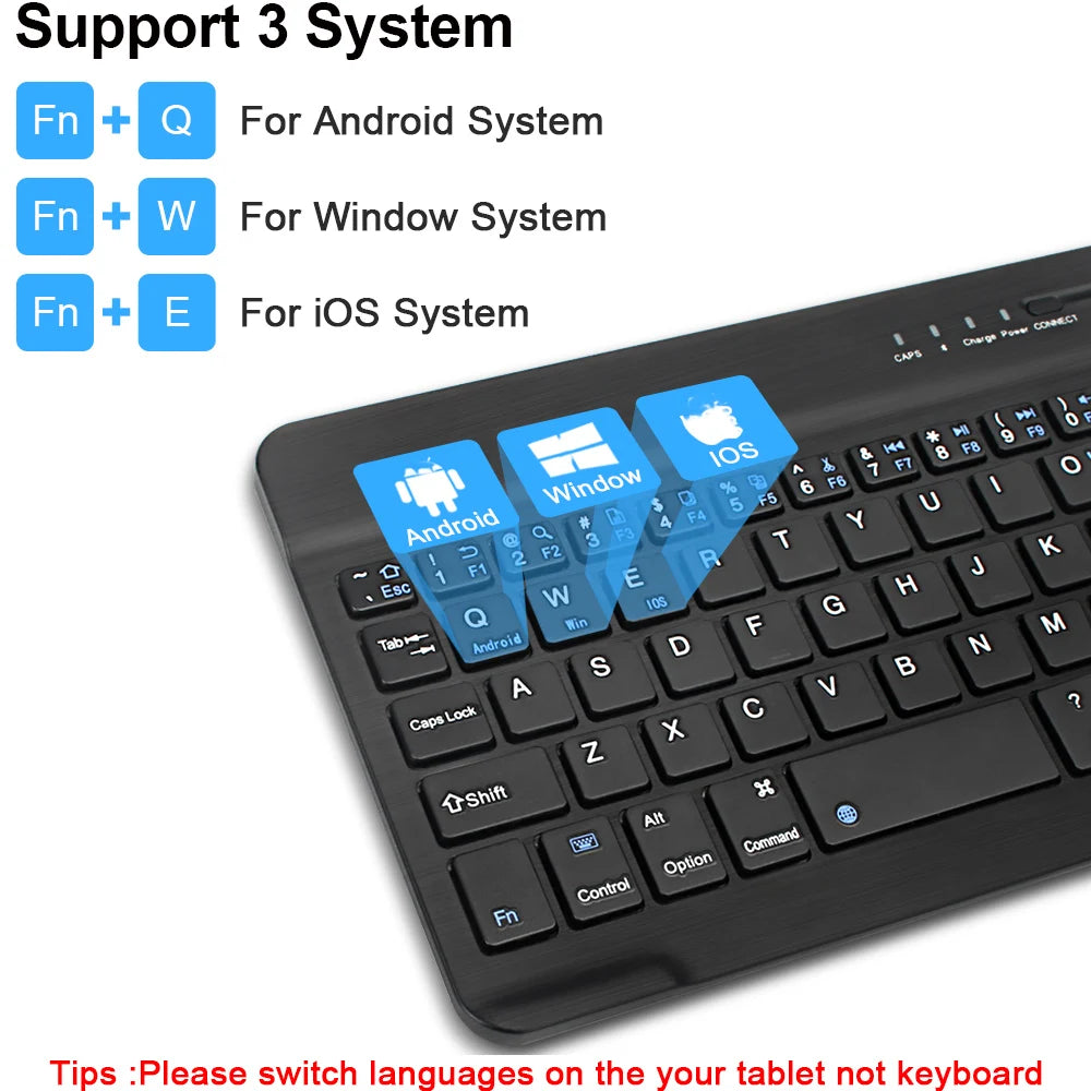 Mini Teclado Inalámbrico Bluetooth 5.1 – Recargable y Ultra Portátil (iOS, Android, Windows)