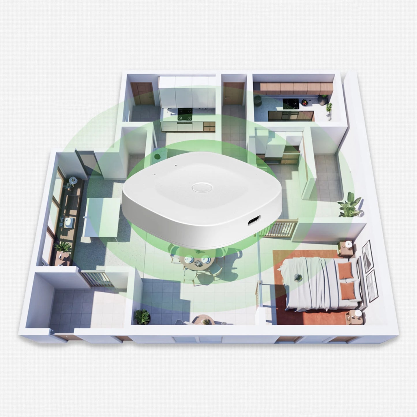 Smart Gateway Hub ZigBee WiFi Compatible con Alexa y Google Home Control por Voz