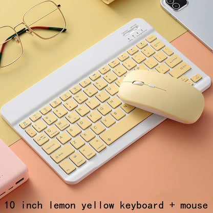 Teclado Bluetooth Español e Inglés 10 Pulgadas Recargable para iPad, Tablet y Laptop