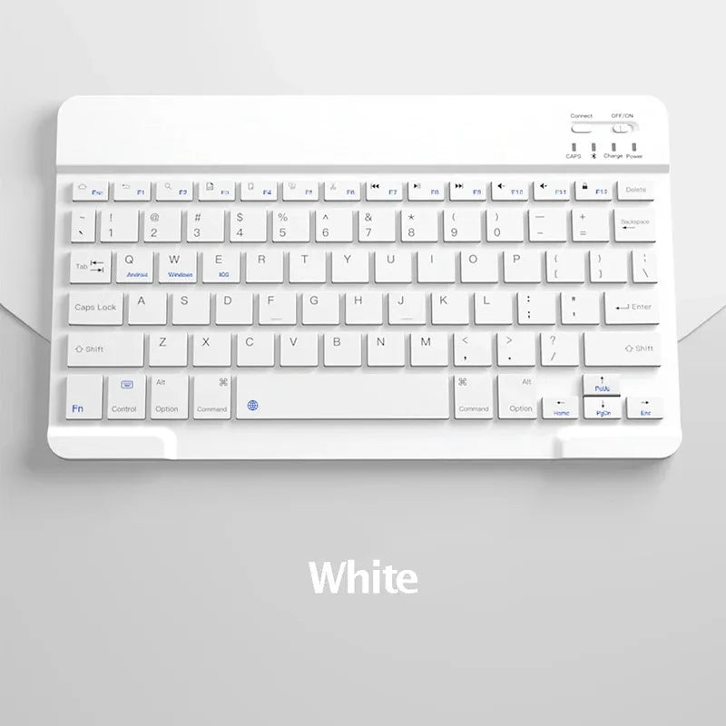 Teclado Bluetooth Español e Inglés 10 Pulgadas Recargable para iPad, Tablet y Laptop