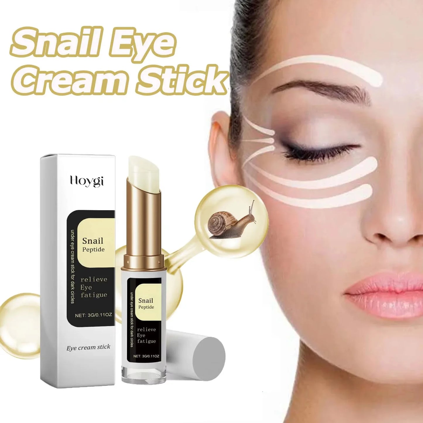 Crema para Ojos en Barra con Baba de Caracol y Colágeno – Reafirma, Hidrata y Atenúa Líneas de Expresión