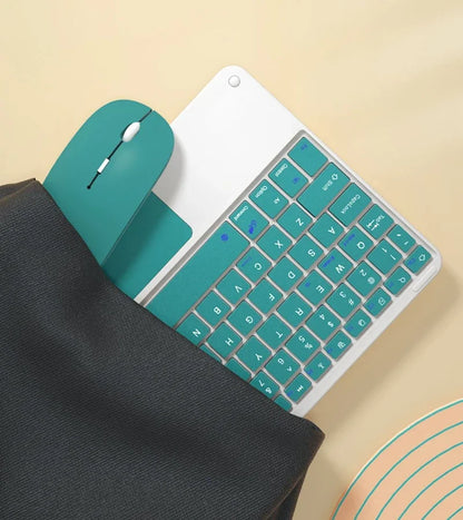 Teclado Bluetooth Español e Inglés 10 Pulgadas Recargable para iPad, Tablet y Laptop