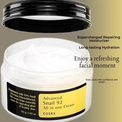 🐌 COSRX Snail Mucin 92% Moisturizer (Advanced Snail 92 All-In-One Cream)