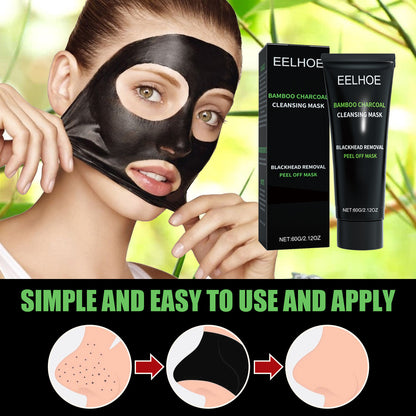 Mascarilla Negra de Carbón de Bambú EELHOE – Limpieza Profunda y Control de Grasa