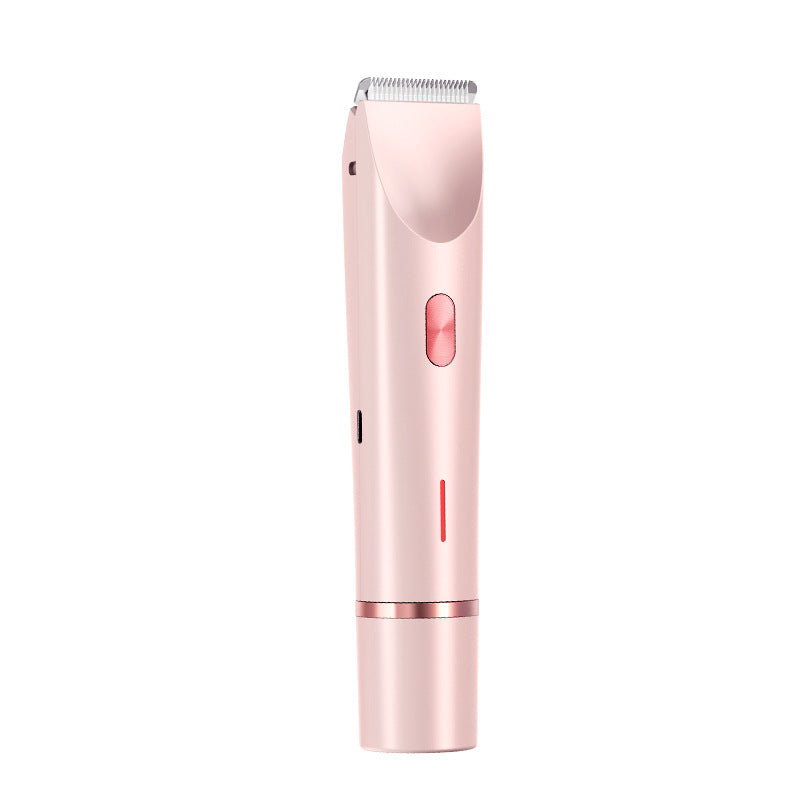 Depiladora Eléctrica 2 En 1 Para Mujer, Afeitadora De Doble Cabezal, Recortadora De Vello Púbico Privada, Afeitadora Eléctrica Para Cabello Corporal En Seco Y Húmedo.
