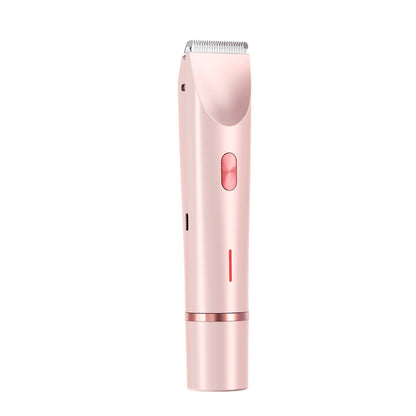 Depiladora Eléctrica 2 En 1 Para Mujer, Afeitadora De Doble Cabezal, Recortadora De Vello Púbico Privada, Afeitadora Eléctrica Para Cabello Corporal En Seco Y Húmedo.