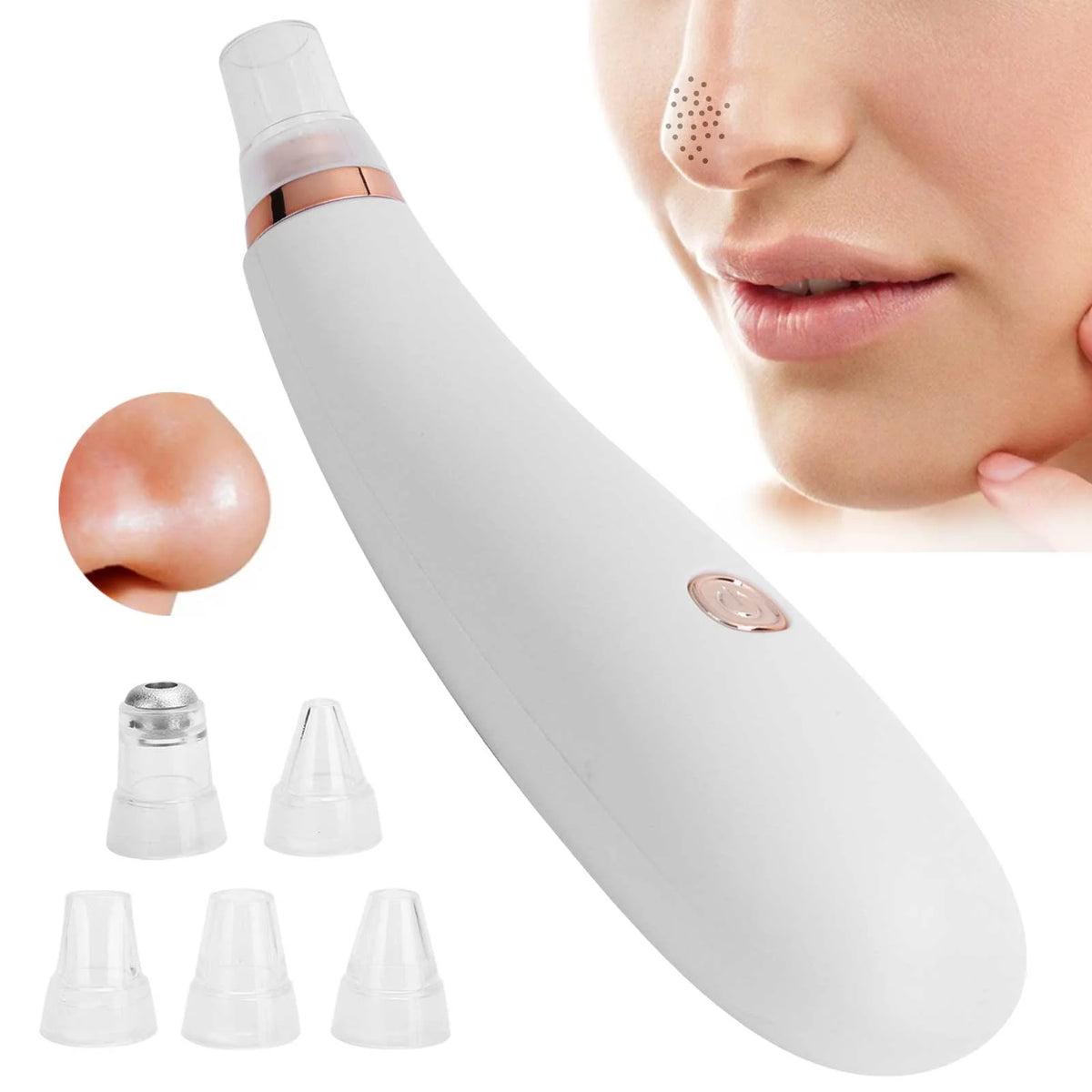 Extractor de Poros M-2005 – Limpieza Facial Profunda con 4 Boquillas Especializadas