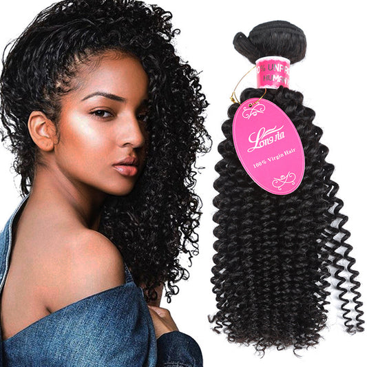 Mechones de Cabello Humano Brasileño 10A – Deep Curly (8" a 12") Calidad Premium