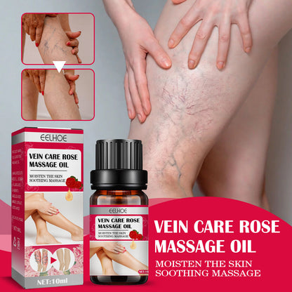 Aceite de Masaje de Rosa Para Venas — Alivio Natural para Varices y Circulación
