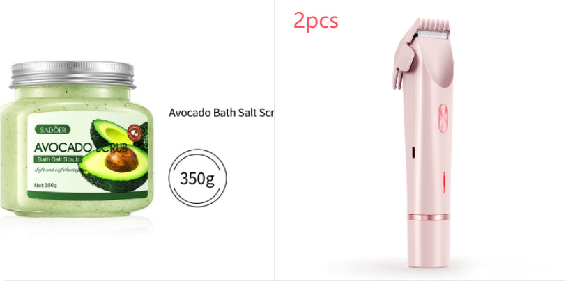 Depiladora Eléctrica 2 En 1 Para Mujer, Afeitadora De Doble Cabezal, Recortadora De Vello Púbico Privada, Afeitadora Eléctrica Para Cabello Corporal En Seco Y Húmedo.