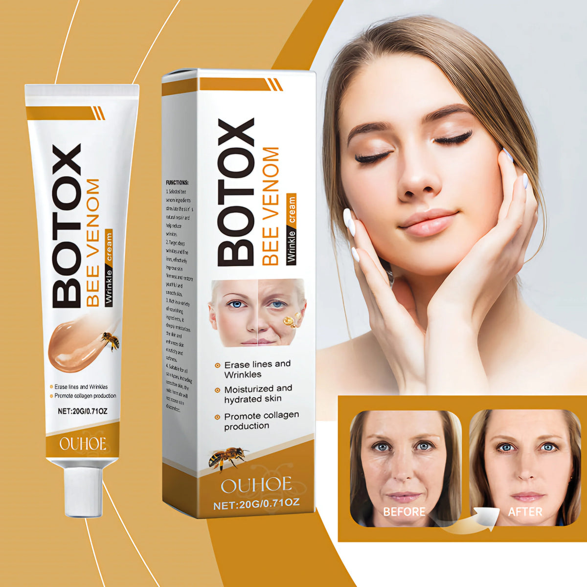 Crema Botox Veneno de Abeja — Lifting Natural Sin Agujas Para Piel Joven