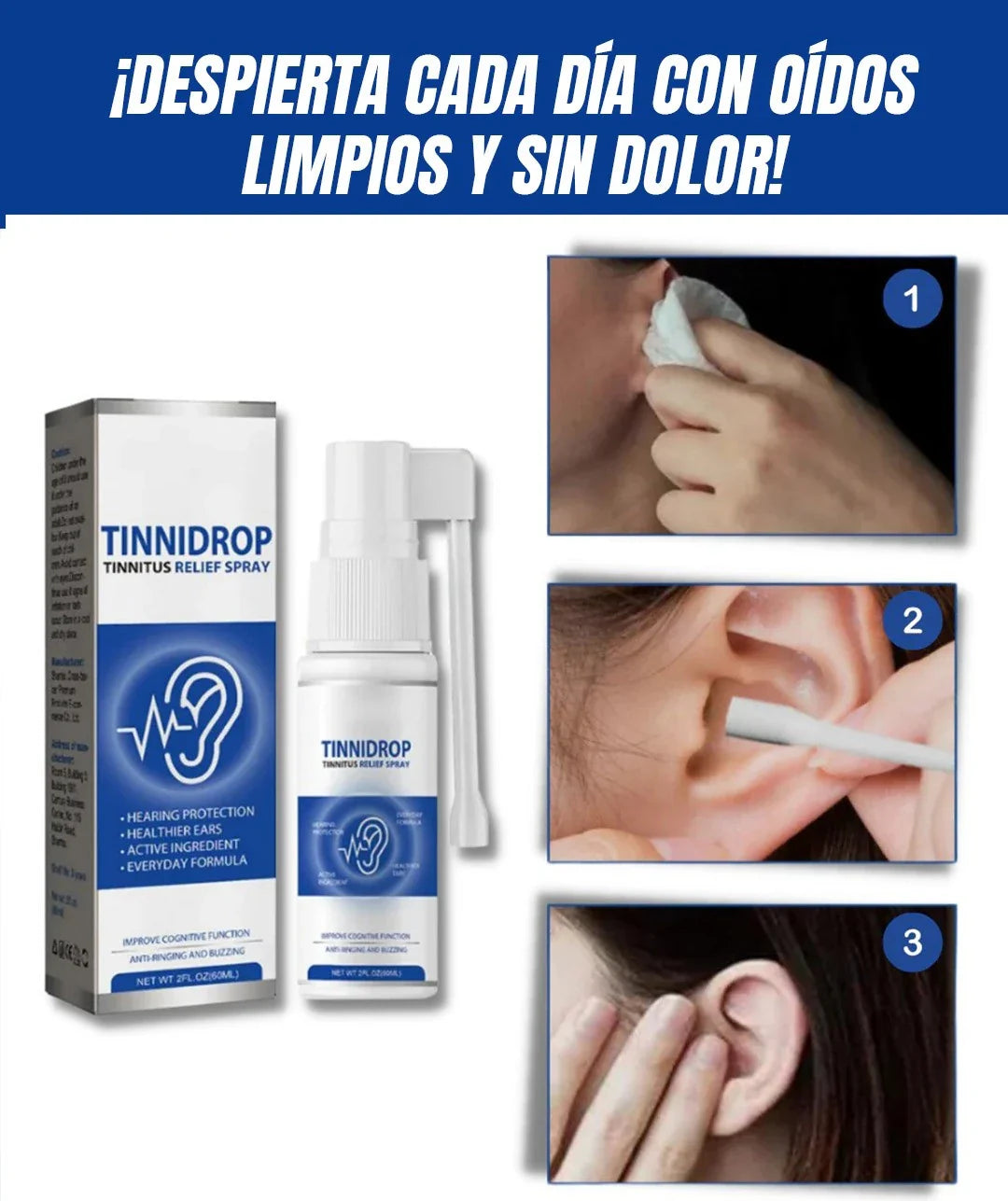 Tinnidrop Relief – ¡Silencia el Zumbido y Recupera tu Tranquilidad Auditiva!