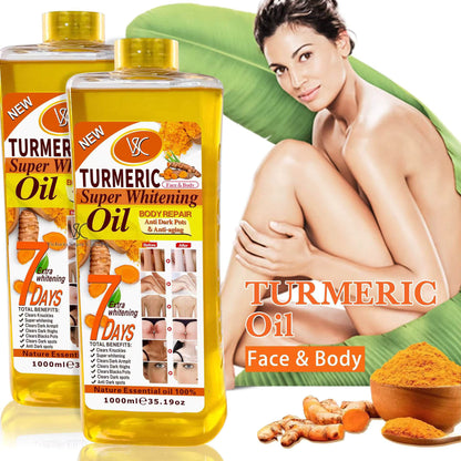 Veet Gold Turmeric Whitening Oil — Aceite Aclarante y Reparador con Cúrcuma Natural