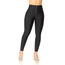 Leggins Zip-Up Efecto Piel – Curvas con Estilo y Comodidad