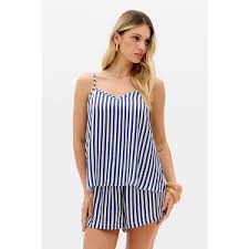 Pijama de Rayas Azul – Fresco, Cómodo y con Estilo