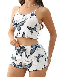 Pijama Butterfly Dream (Talla M) – Frescura y Elegancia Blanca