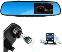 Espejo Retrovisor Universal con 2 Cámaras Trasera y Delantera