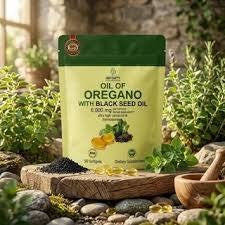 Oregano Oil + Black Seed Oil 6000mg x90 — Defensa Natural Máxima 🌿