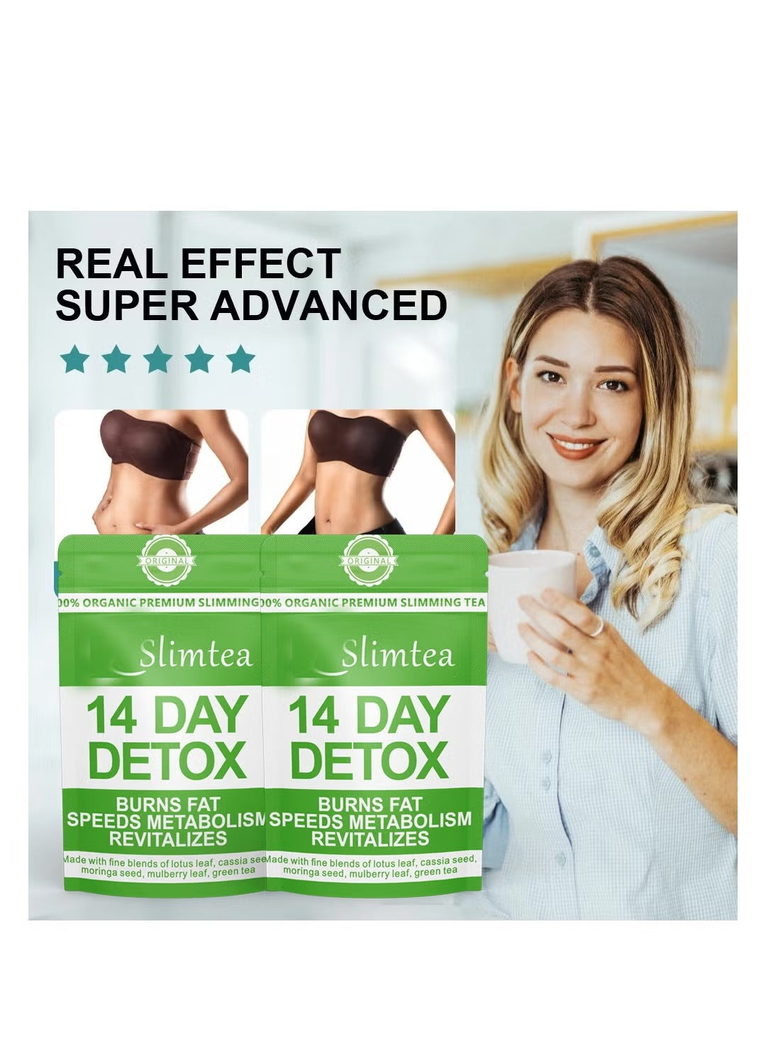 Té Verde Detox 14 Días – Tu Reinicio Metabólico y Abdomen Plano