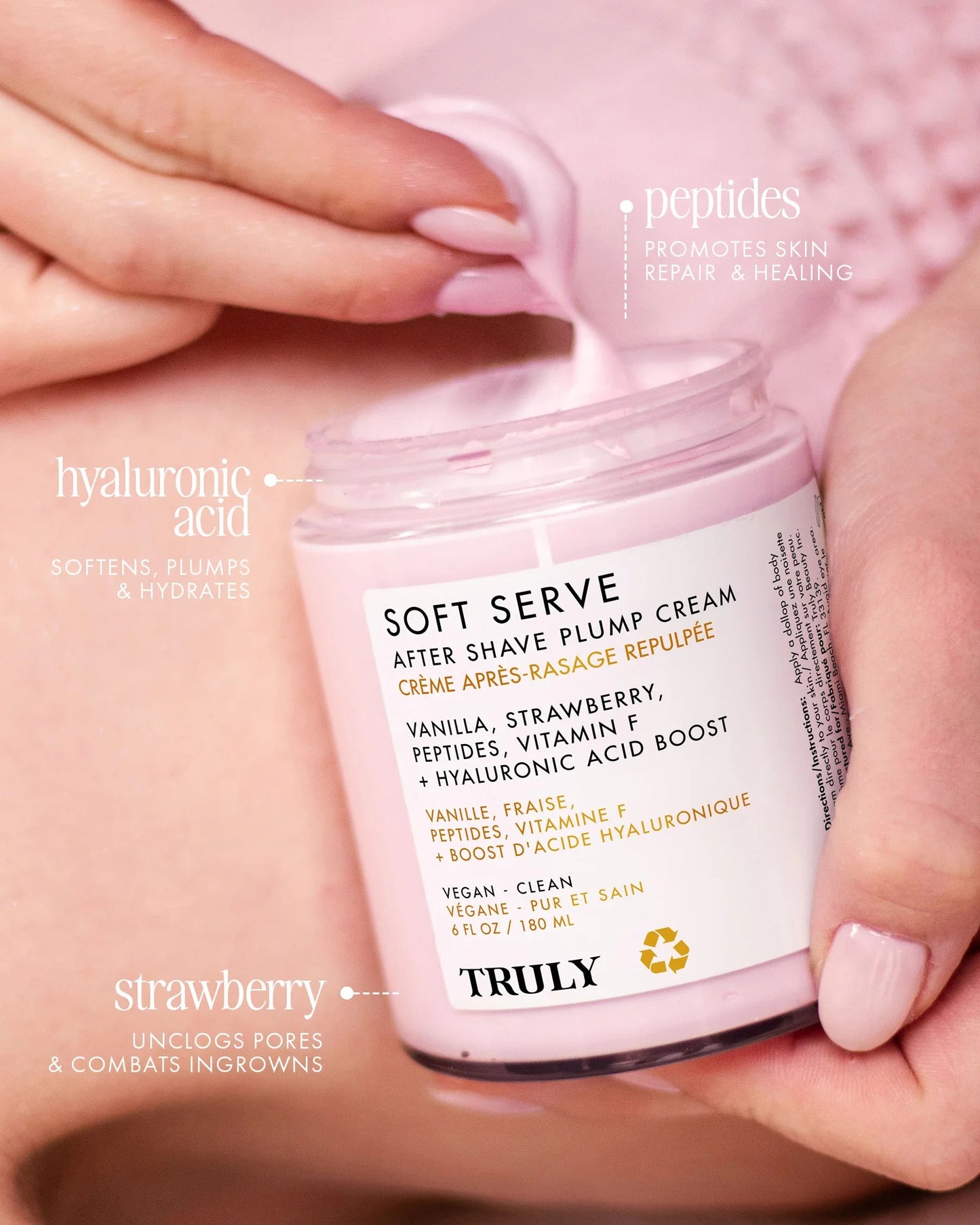 Truly Soft Serve Swirl – Crema Hidratante de Fresa y Péptidos