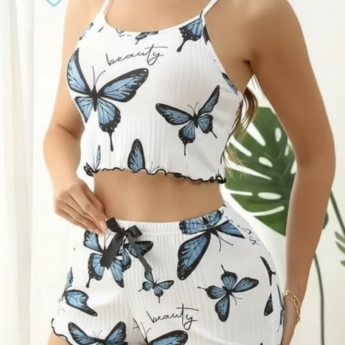 Pijama Butterfly Dreams – Estilo y Suavidad para tu Descanso