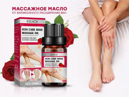 Aceite de Masaje de Rosa Para Venas — Alivio Natural para Varices y Circulación