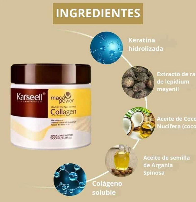 Mascarilla Karseell Collagen – ¡El Tratamiento Viral para un Cabello de Seda!