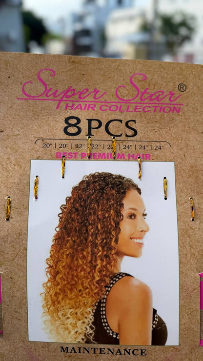Extensiones Premium de Cabello Brasileño – 24 Pulgadas, 8 Paquetes