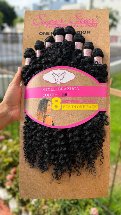 Extensiones Premium de Cabello Brasileño – 24 Pulgadas, 8 Paquetes