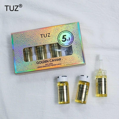 Tratamiento de Lujo Golden Caviar – Kit Antiedad 5 en 1 (3 Frascos)