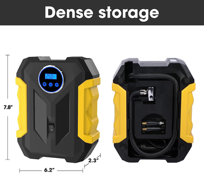 Bomba de Aire Portátil 12V con Linterna LED – Inflado Inteligente para tu Vehículo