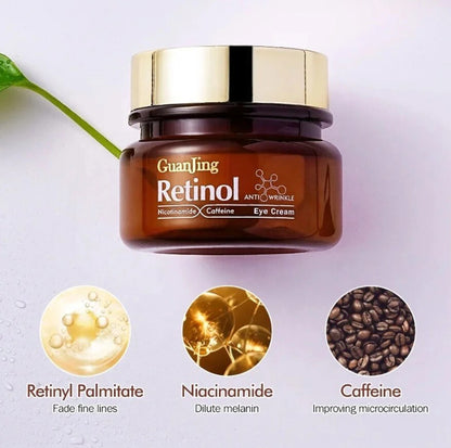 CREMA FACIAL PARA OJOS ANTIEDAD DE RETINOL – ¡Elimina Ojeras, Bolsas y Patas de Gallo al Instante!