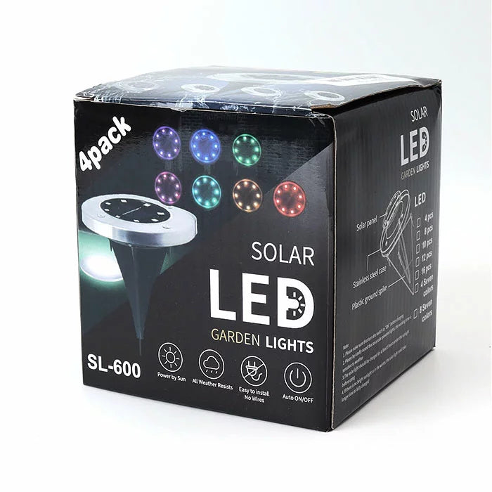 Set de 4 Luces Solares Premium – Ilumina tu Jardín con Energía Limpia y Estilo